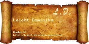 Leicht Dominika névjegykártya