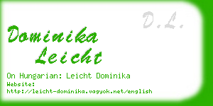 dominika leicht business card
